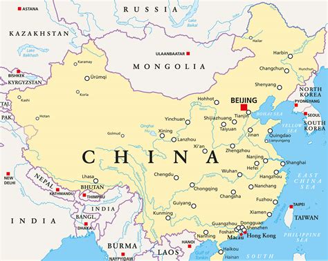 China Map In World