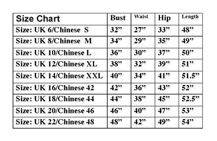 China Dress Size Chart