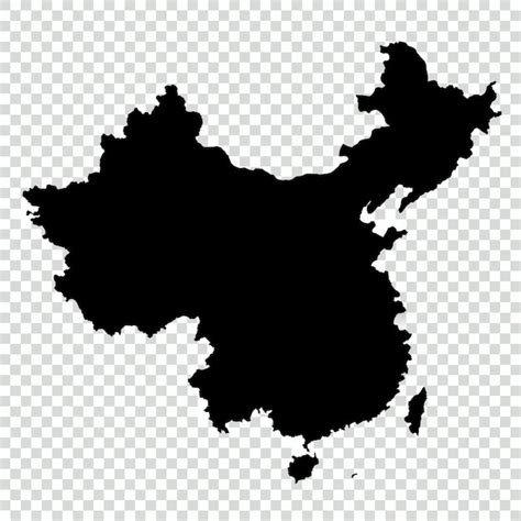 Map Black Outline China Stock Vector (Royalty Free) 518040031