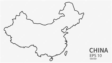 A High Detailed Colorful China Map Stock Vector Illustration of shape