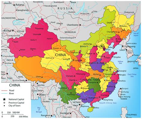 The 23 Provinces in the Country of China