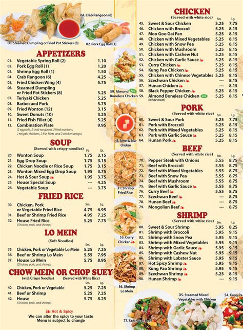 Indulge in Authentic and Mouthwatering Chinese Delights - Discover Nearby Flavorful Eateries with our Chinese Food Menu Near Me