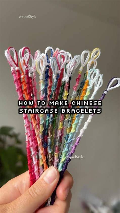 Chinese Staircase Stitch Bracelet Variations