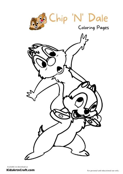 Chip  Dale Coloring Pages