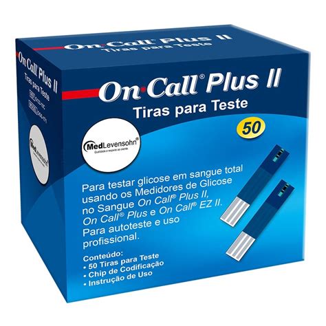 50 Tiras Medir Glicose On Call Plus Ii Chip De Codificação | Mercado Livre