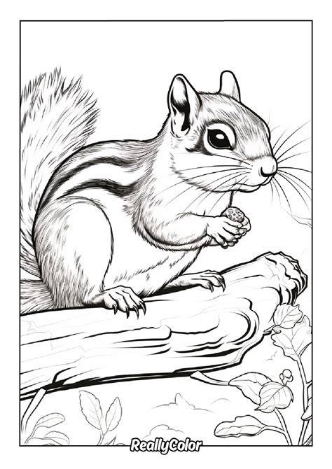 Chipmunk Coloring Pages