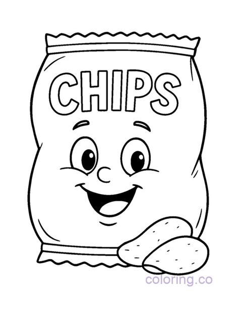Chips Coloring Page