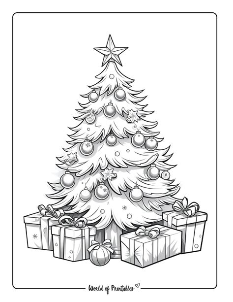 Chistmas Tree Coloring Page