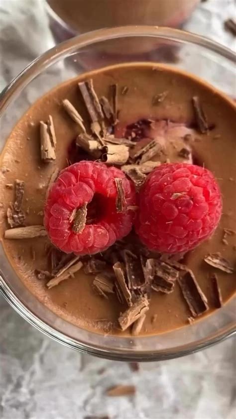 Chocolate Avocado Mousse with Raspberry Compote