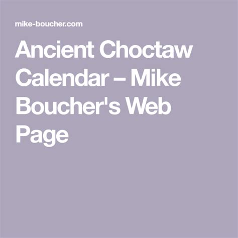 Choctaw Event Calendar