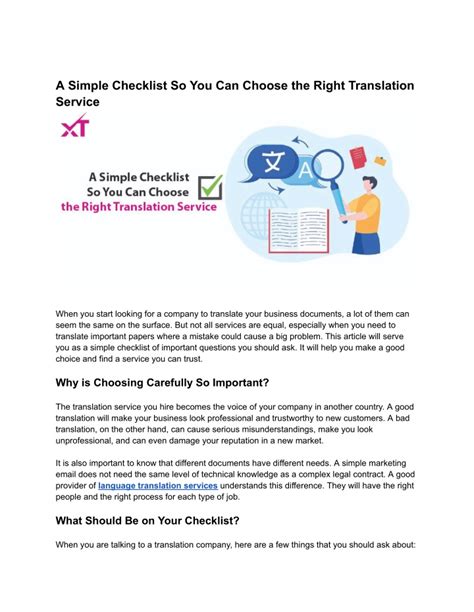 Choose the Right Translation Method