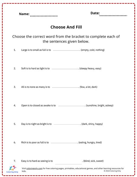 Choosing Your Perfect Fill In Coloring Pages