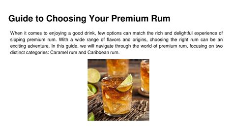 Choosing Your Rum