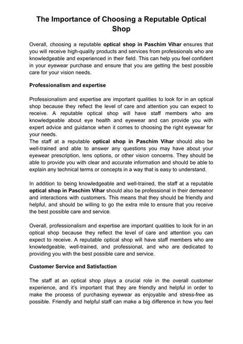 Choosing a Reputable Shop (Experience Level)