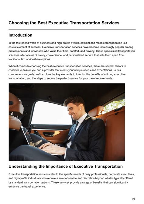 Choosing a Transportation Service