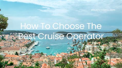 Choosing a Cruise Operator