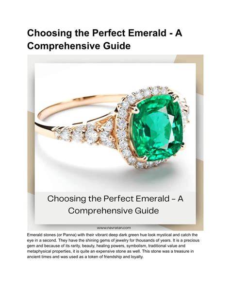 Choosing the Perfect Emerald