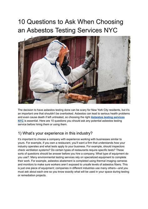 Choosing the Right Asbestos Testing Service