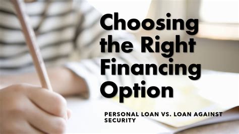 Choosing the Right Financing Option