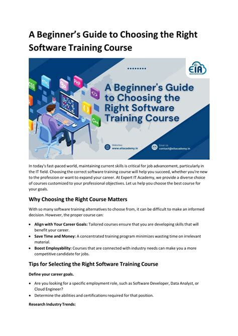 Choosing the Right Training Course