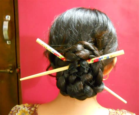 Chop Stick Hair Style