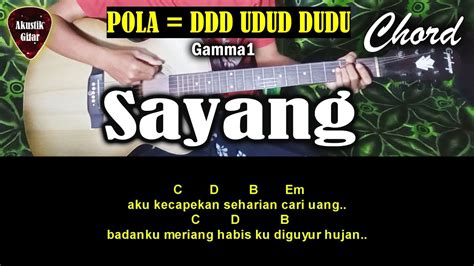 Kunci Gitar Mudah Bertepuk Sebelah Tangan Gamma1 Ft happy Asmara