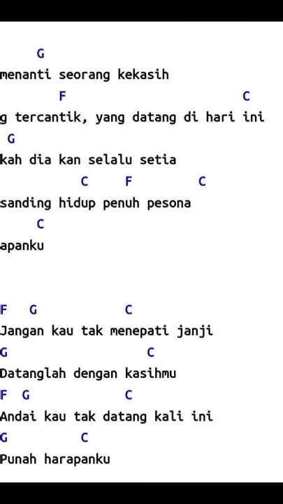 Chord Lagu Ku Menanti Seorang Kekasih