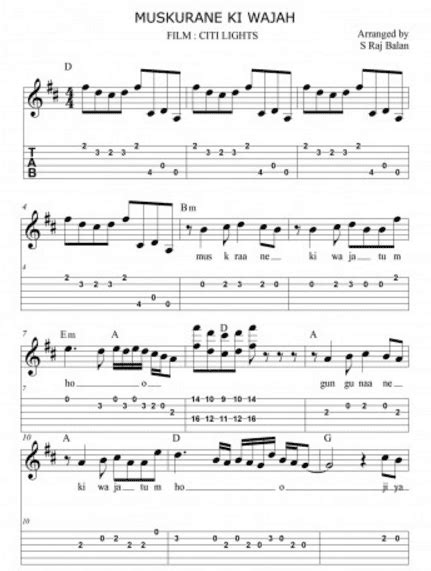 Chord Lagu Muskurane