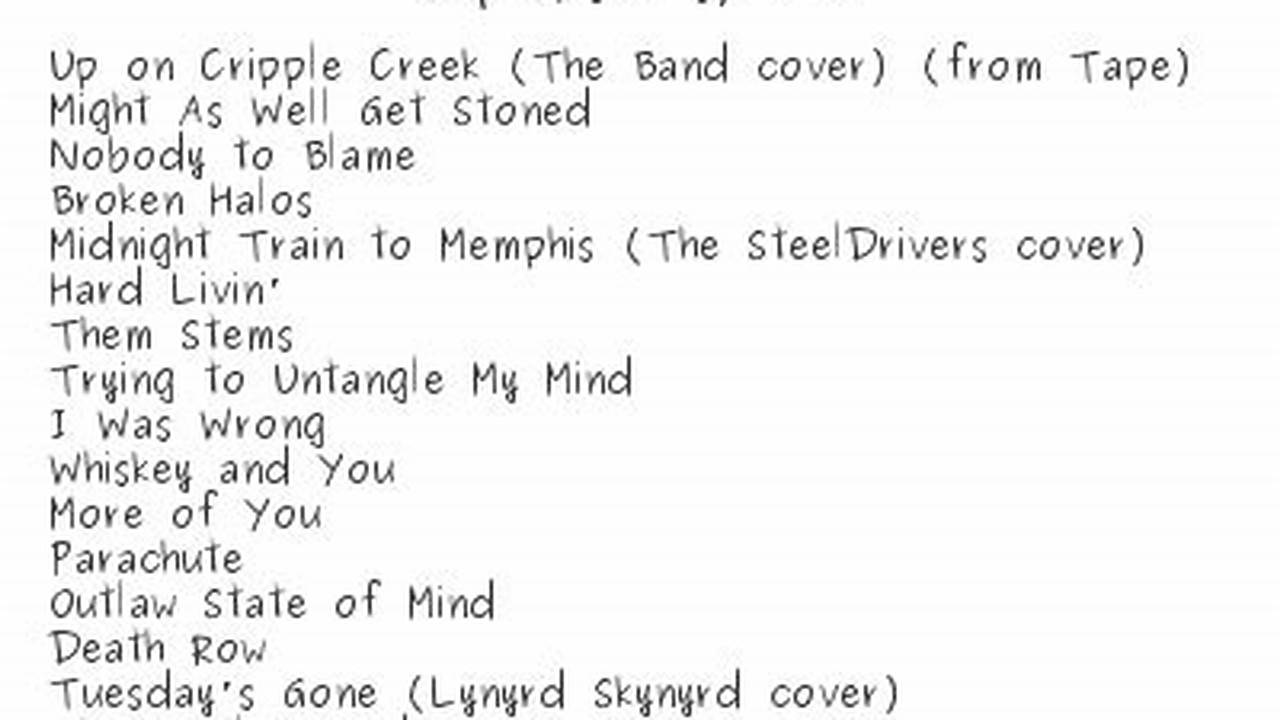 Chris Stapleton Concert Setlist 2024 Toyota