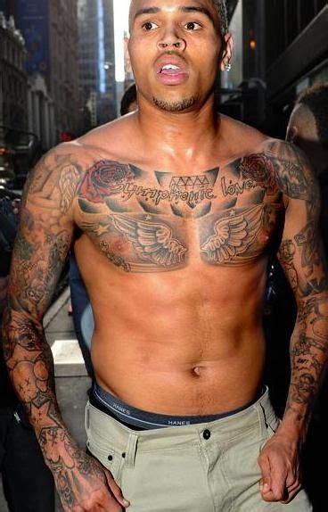 Chris Brown's Tattoo Collection; on The Head, Neck, Chest