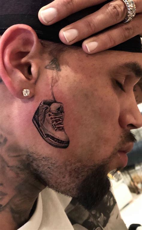 Chris Brown Shows Off New Face Tattoo Fashion Model Secret