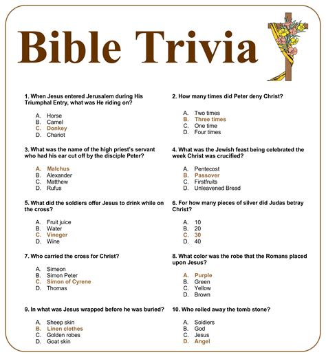 Christian Christmas Trivia Games Free Printable