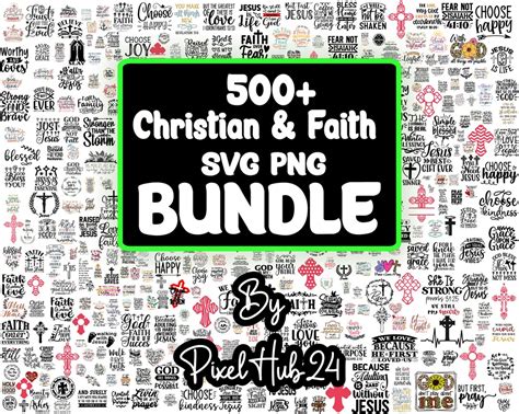 Download Christian Bundle, Faith Bundle Files For Crafts
