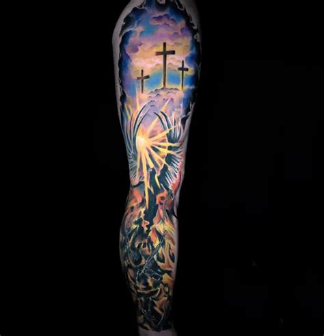 Christian Leg Tattoos