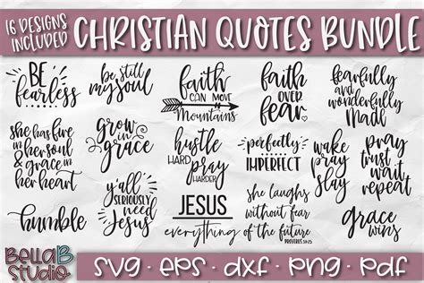 Download Christian Quote Bundle Cut Images