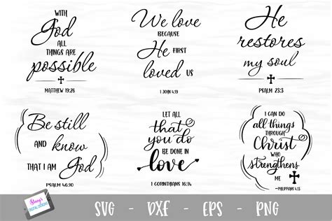 Download Christian Scripture SVG Cut File, Bible Commercial Use