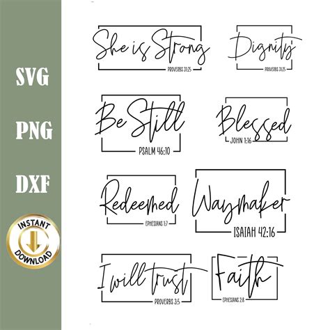 Download Christian Scripture SVG Cut File, Bible Easy Edite