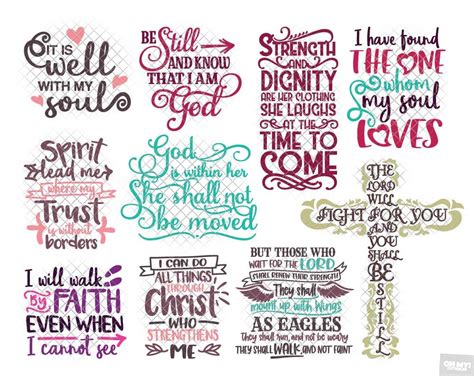 Download Christian Scripture SVG Cut File, Bible Silhouette DXF Files