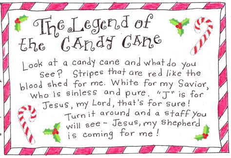 Christian Story Of The Candy Cane Printable