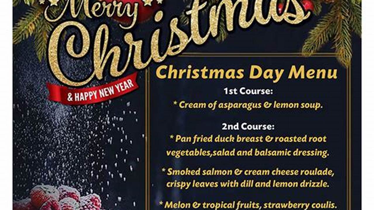 Christmas Dinner Menu 2024