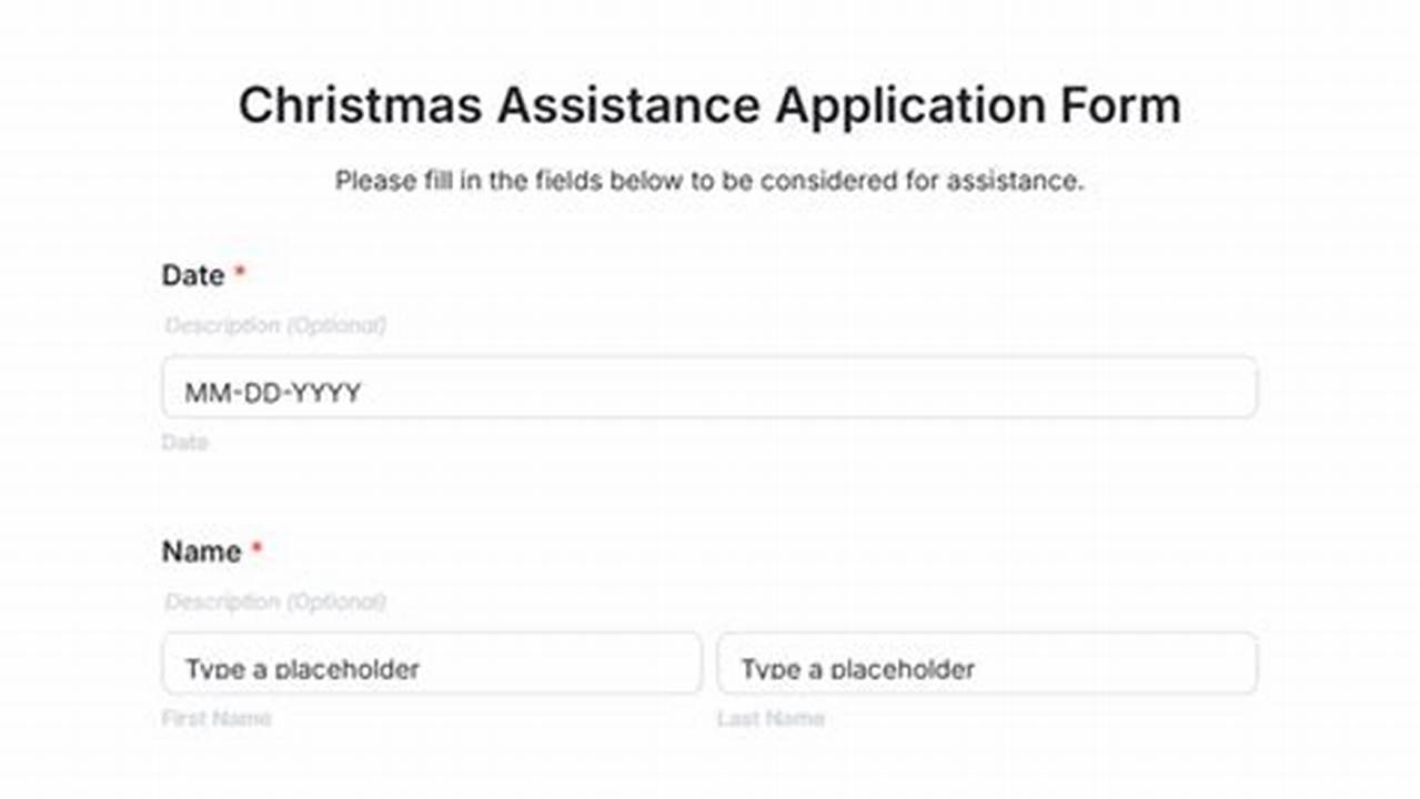 Christmas Gift Assistance 2024 Application