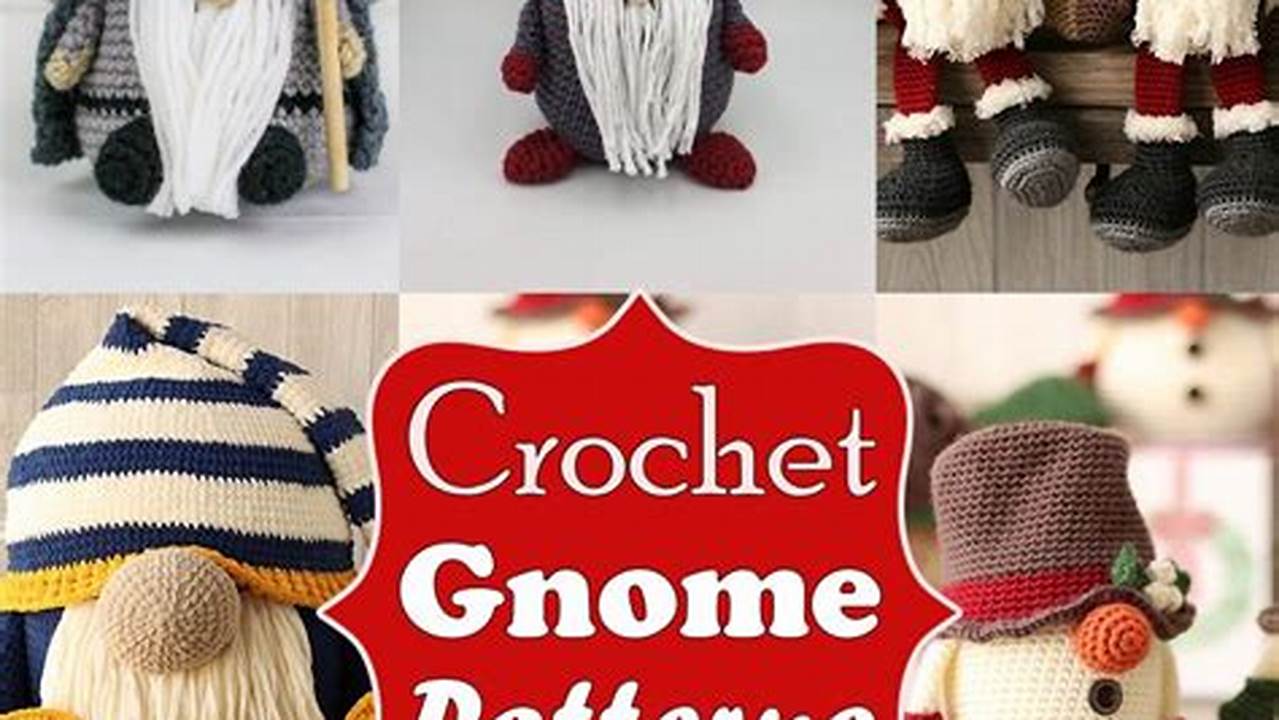 The original Santa Gonk crochet pattern by Hooked On Patterns. An