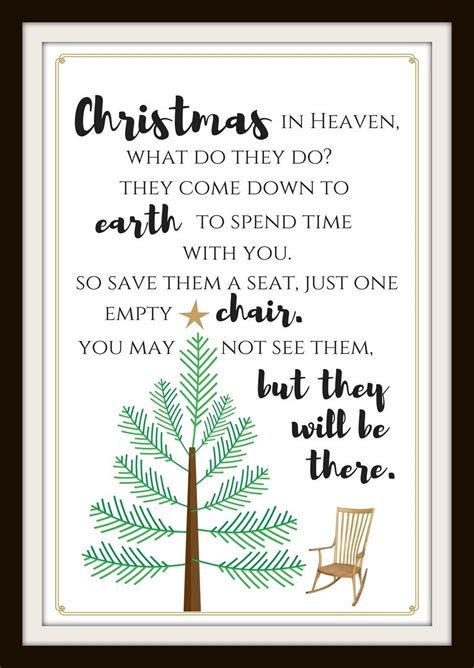 Christmas In Heaven Poem Free Printable
