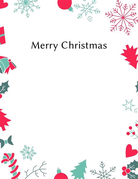 Christmas Letter Template Free Printable