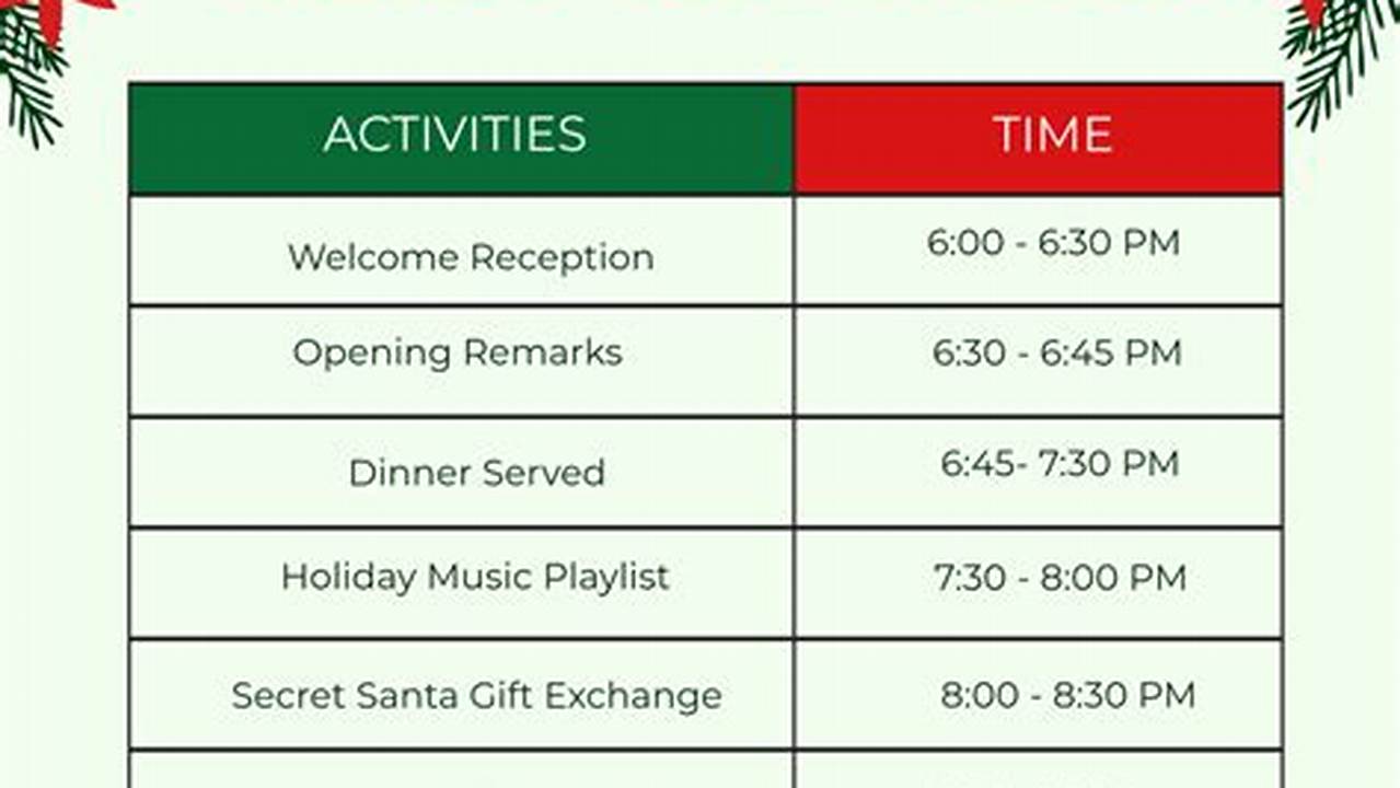 Christmas Party Program 2024 Dates