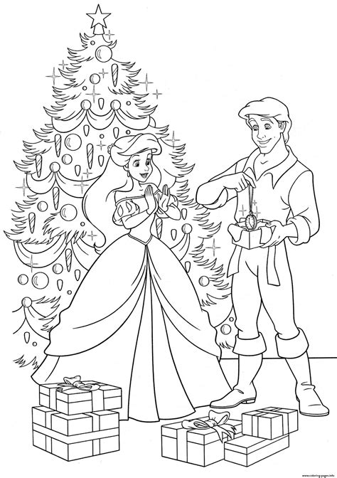 Christmas Princess Coloring Pages Printable