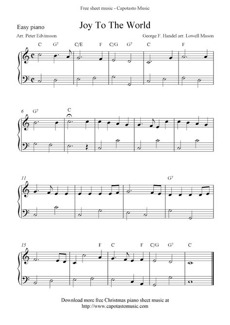 Christmas Sheet Music For Piano Free Printable