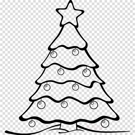 Download Transparent Background Black And White Christmas Tree