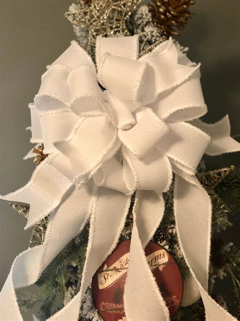 The Vanna White Oversized Christmas Tree Topper Bow XL Crested Perch