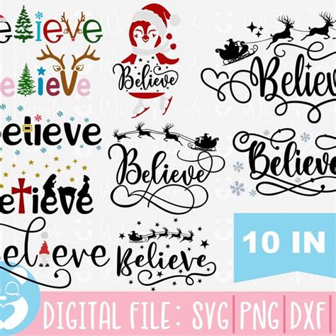 Download Christmas - Believe, Family Bundle DXF Files